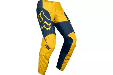 Pantalones moto Fox 180 Przm Navy/Yellow 32-3