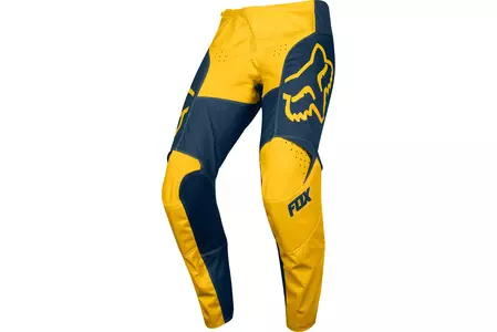 Pantalones moto Fox 180 Przm Navy/Yellow 36-1