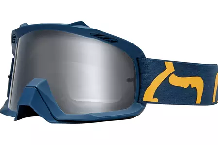 Máscara Fox Air Space Race Azul Marino/Amarillo - Lente transparente-1