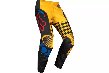 Pantalón de moto Fox Junior 180 Negro/Amarillo K5-2