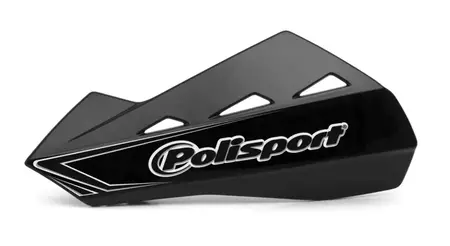 Polisport MX QWEST komplet ščitnikov za roke + plastični nosilci, črna-1