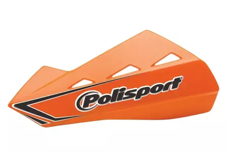 "Polisport MX QWEST" rankų apsaugų rinkinys + plastikiniai laikikliai, oranžinė-1