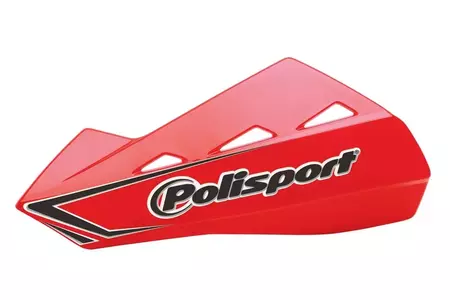Polisport MX QWEST juego de guardamanos + soportes de plástico, rojo-1
