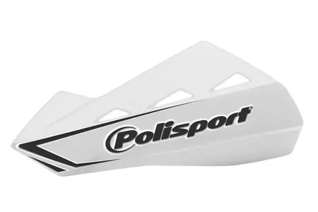 Polisport MX QWEST käsisuojasarja + alumiinikiinnike, valkoinen-1