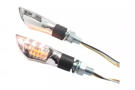 JMP indikatorius (2 vnt.) LED su padėties šviesa skaidrus chromas