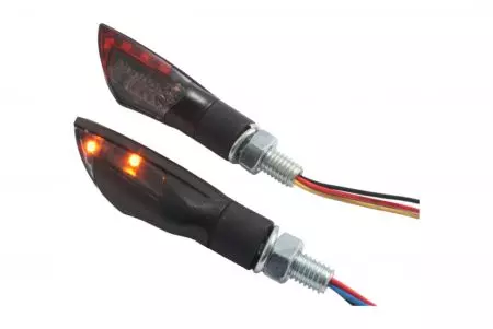 Kierunkowskaz JMP (2 szt.) LED ze światłem stopu i pozycyjnym czerwone klosz przyciemniony czarne