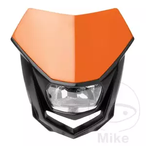 Polisport Halo, lampa de față a carcasei, negru și portocaliu-1