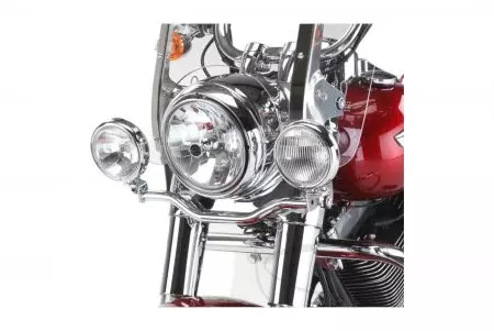 Suporte de barra de luzes cromado Fehling para Harley Davidson FLD 1690 Dyna Switchback - 6108