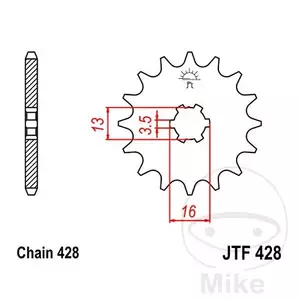 Предно зъбно колело JT JTF428.12, 12z размер 428 - JTF428.12