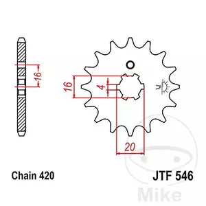 JT JTF546.16 prednji lančanik, 16z, veličina 420 - JTF546.16