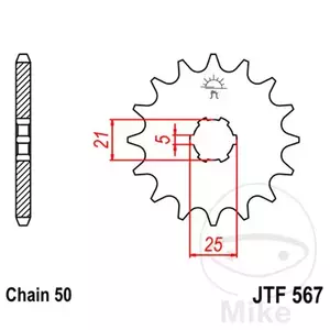 Μπροστινό γρανάζι JT JTF567.17, 17z μέγεθος 530 - JTF567.17