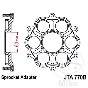 Adapter zębatki tył JT JTA770B Ducati