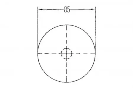 Odsevnik rdeč okrogel 85 mm-2