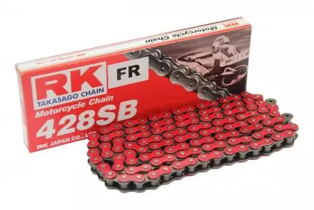 RK hnacia reťaz RT428SB/082 otvorená so zapínaním červená - RT428SB-82-CL