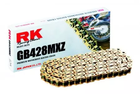 Drivkedja RK 428 MXZ 128 öppen med lås i guld - GB428MXZ-128-CL