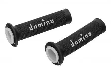 "Domino Offroad Cross" kryžminės vairo rankenos juodos/pilkos spalvos atviros-2