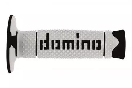 Domino Offroad pomos de dirección blanco y negro cerrado
