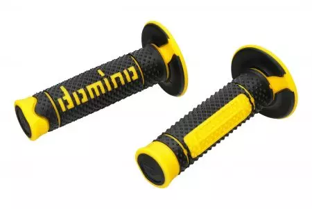 Domino Offroad stuur peddels zwart en geel gesloten-3