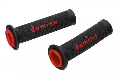 Domino Offroad sort/røde åbne styrehåndtag-2