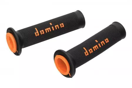 Griffgummi Lenkergriffe schwarz/orange Domino-2