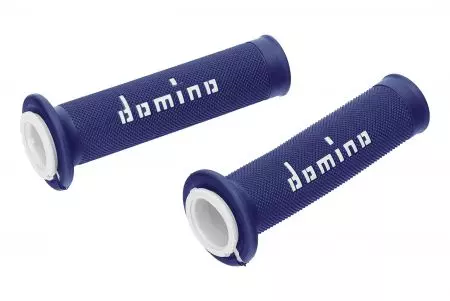 Domino manetki kierownicy Offroad niebiesko-białe otwarte-2