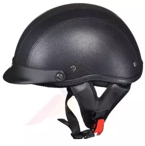 Awina open capacete de motociclista porca TN-8658 couro liso preto XL