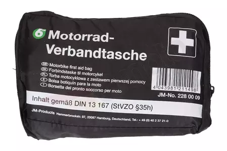 Súprava prvej pomoci pre motocykle podľa DIN13167 6-ON-3