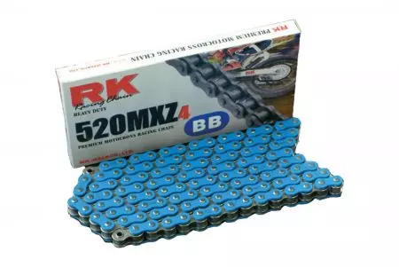 Cadena de transmisión RK 520 MXZ4 118 abierta con cierre azul - BL520MXZ4-118-CL
