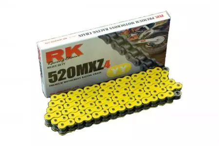 Chaîne d'entraînement RK 520 MXZ4 112 ouverte avec fermoir jaune - GE520MXZ4-112-CL