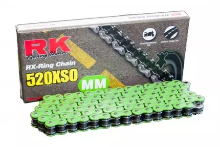 Drivkedja RK 520 XSO 110 RX-Ring öppen med lock grön - GN520XSO-110-CLF