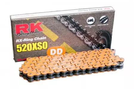 Corrente de transmissão aberta RK 520 XSO 112 RX-Ring com parafuso laranja. - OR520XSO-112-CLF
