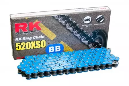 Hajtáslánc RK 520 XSO 108 RX-Ring nyitott csavarral kék - BL520XSO-108-CLF