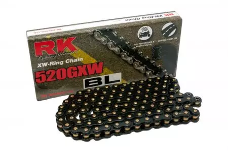 RK SW520GXW 108 open aandrijfketting met nokken zwart - gouden pin - SW520GXW-108-CLF