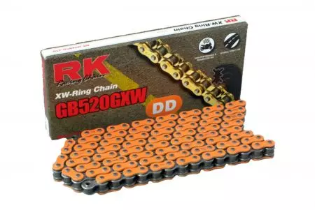 RK OR520GXW 118 öppen drivkedja med orange bult. - OR520GXW-118-CLF