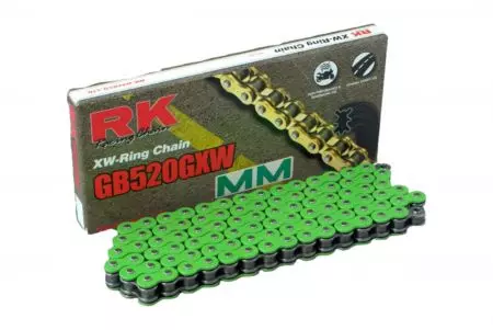 Gonilna veriga RK GN520GXW 110 odprta s pokrovčkom zelene barve - GN520GXW-110-CLF
