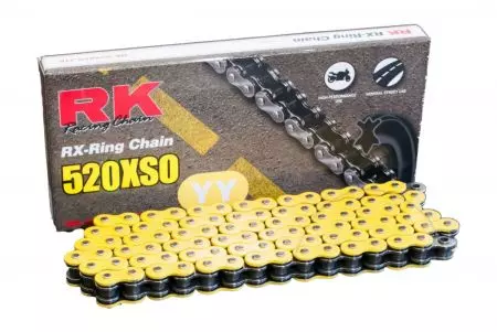 Hnací řetěz RK 520 XSO 108 RX-Ring otevřený s víčkem žlutý - GE520XSO-108-CLF