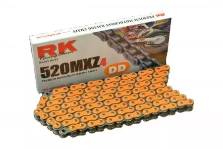 RK 520 MXZ4 118 отворена задвижваща верига със закопчалка оранжева - OR520MXZ4-118-CL