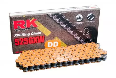 RK OR525GXW 104 otvorená hnacia reťaz s oranžovou skrutkou. - OR525GXW-104-CLF