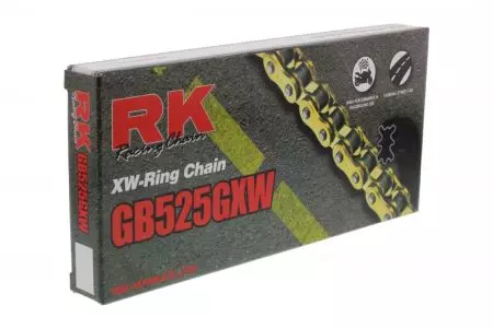 Hnací řetěz RK GB525GXW 096 otevřený s krajkou zlatý - GB525GXW-96-CLF