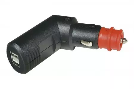 Caricabatterie per moto con connettore a 45° 12V 2x USB - 50226