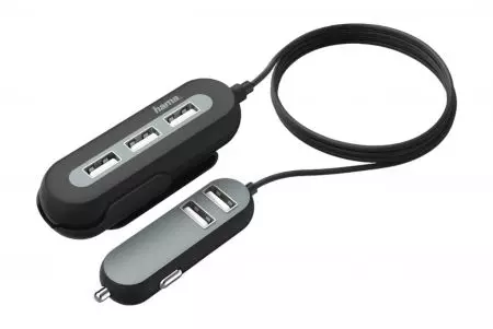 Cargador USB para moto Hama 5 puertos de carga - 136666
