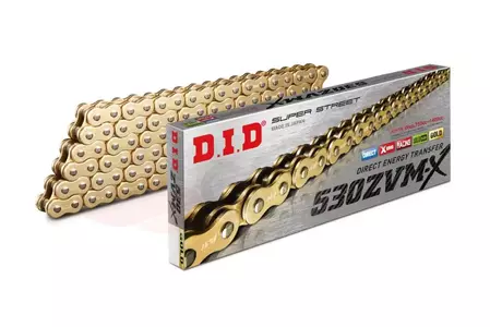 DID 530 ZVMX 096 X-Ring G&G closed gold drive chain - DID530ZVMXG&G-96LE