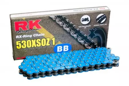 Gonilna veriga RK BL 530 XSOZ1 108 RX-Ring odprt z vijakom modre barve - BL530XSOZ1-108-CLF