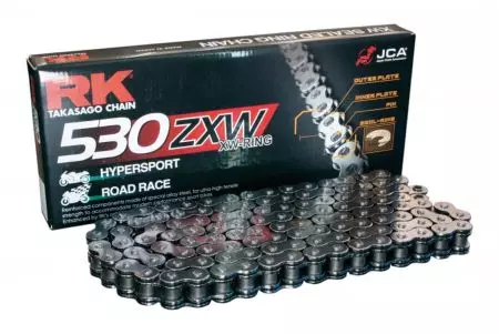 Piedziņas ķēde RK 530 ZXW 112 XW-Ring atvērta ar uzgaļiem - 530ZXW-112-CLF