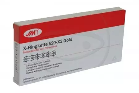 Otvorená hnacia reťaz JMT 520X2 78 so zlatým krimpovaním