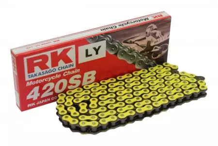 Lanț de acționare RK 420 SB 78 deschis cu dispozitiv de fixare galben - NEGE420SB-78-CL