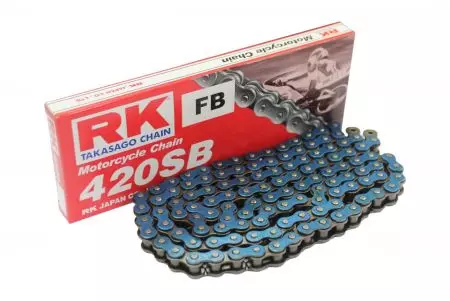 Pogonska veriga RK 420 SB 110 odprta z zaponko modre barve - BL420SB-110-CL