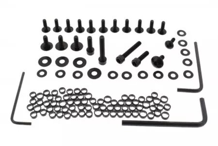Set de șuruburi de aluminiu Pro Bolt negru pentru carcase Honda CBR 125 RW 07-10 - FHO018BK