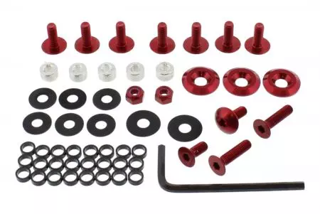 Set de șuruburi de aluminiu Pro Bolt roșu Kawasaki Z 1000 11-12 - FKA299R