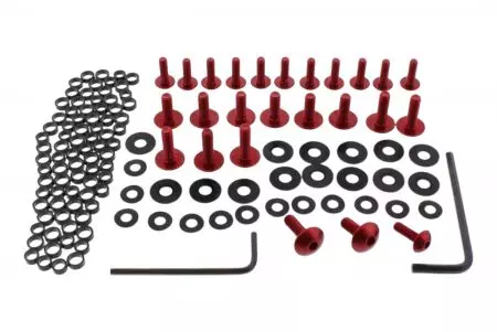 Conjunto de parafusos de carenagem em alumínio Pro Bolt vermelho Honda CBR 600 RR 07-08-1
